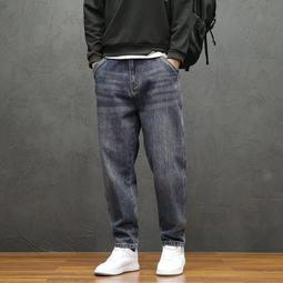 港風牛仔褲男士微彈高腰潮流水洗寬鬆做舊拉鏈潮流休閒 歷史價格詳細信息