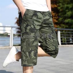 純棉迷彩七分褲 男 夏季薄款 休閒褲 寬鬆 多口袋五分褲 工裝褲 中老年馬褲 歷史價格詳細信息