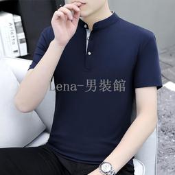 polo衫男士休閒棉質T恤夏季新款短袖素色商務休閒小翻領潮流青少年上衣學院風打底衫吸溼排汗舒適外穿運動透氣保羅衫潮牌-22號穿搭 歷史價格詳細信息