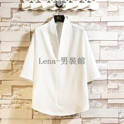 中國風男士T恤夏季棉麻七分袖休閑T恤男青純色T恤-正正男裝 歷史價格詳細信息