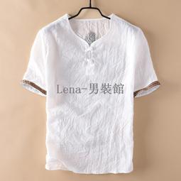 男 半袖男麻t恤寬鬆v領盤扣刺繡中袖上衣中國風夏季薄款五分袖體恤 西褲牛仔褲休閒褲短褲長褲子 歷史價格詳細信息