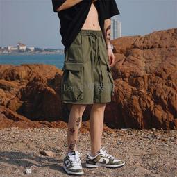 工裝短褲男 夏季薄款四色休閒短褲 純棉斜紋工裝短褲 男士外穿5分褲 寬鬆五分褲 抽繩運動褲 灰色工作褲 歷史價格詳細信息