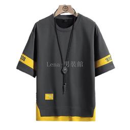 M-5XL印花t恤 大碼寬鬆t恤 卡通國潮 潮牌寬鬆Oversized 五分袖短袖 男生短袖 T恤 男生衣著(T273) 歷史價格詳細信息