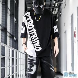 運動套裝男 男生套裝 夏季男士休閒短袖套裝男潮流五分袖寬鬆運動學生短褲KD杜蘭特球衣 歷史價格詳細信息