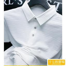 冰絲短袖polo衫 短袖Polo衫男 高級休閒時尚男士T恤 潮流輕奢男裝 黑色上衣 M-3XL 6款 6色-22號穿搭 歷史價格詳細信息