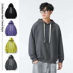 新款男式衛衣純色帽衫學院風外套男外貿男裝衛衣套頭-時尚男裝 歷史價格詳細信息