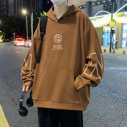 熱賣春秋季連帽衛衣280克開衫純色寬松開衫情侶裌克男簡約外套上衣男 歷史價格詳細信息