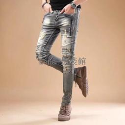 28-34 彈力修身顯瘦牛仔九分褲 彈性牛仔褲 秋季新款長褲 百搭好穿直筒牛仔褲 水洗黑色中腰褲 男裝 歷史價格詳細信息