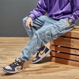 男牛仔褲 休閒褲 小腳褲 哈倫褲 牛仔窄褲 牛仔褲男秋季新款寬松直筒時尚男裝褲子潮牌百搭休閑哈倫長褲AY020 歷史價格詳細信息