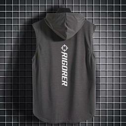 【超酷】連帽背心男籃球潮牌夏季個性健身學生潮流無袖衛衣T卹帶帽坎肩男-勁霸服飾 歷史價格詳細信息