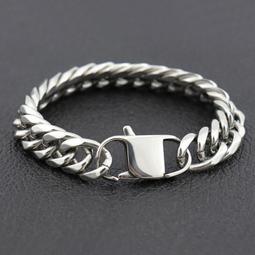 手鏈男潮ins男士簡單大方潮流復古鈦鋼嘻哈男生個性單身小眾設計-哈囉好物 歷史價格詳細信息