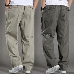 夏季男士工裝褲薄款運動褲中年男長褲子爸爸裝寬鬆直筒休閒褲戶外 歷史價格詳細信息