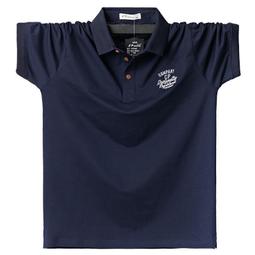 大尺碼男裝【polo】大碼短袖 2020加肥加大翻领短袖t恤 特大码男式polo丝光棉透气肥佬 歷史價格詳細信息