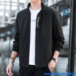 男士休閒外套 運動 夾克外套 男生衣服 防風衣 防水衣春秋新款運動休閒夾克男外套青少年連帽緊身茄克寬鬆風衣韓版上衣-潮男服飾 歷史價格詳細信息