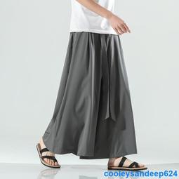 冰絲裙褲直筒休閒褲裙2024夏季百搭七分褲透氣高腰寬鬆百搭闊腿褲 歷史價格詳細信息