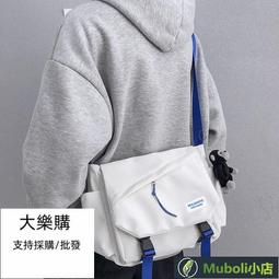 【郵差】側背肩背男士斜挎潮牌ins工裝風日系休閑男大容量單肩個性郵差潮 歷史價格詳細信息
