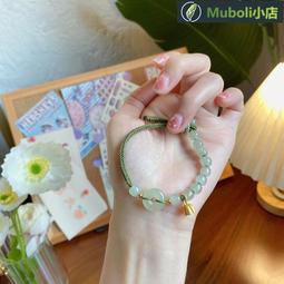 和田玉平安扣手串女玉石手鍊女生款環環相扣情侶串珠手飾龍年禮物 歷史價格詳細信息