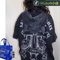 T恤 短袖 美式復古潮牌ins短袖t恤男女款寬鬆情侶裝oversize百搭純棉體恤衫五分袖 歷史價格詳細信息