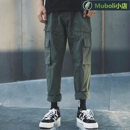 港風軍綠褲子男夏季日系潮牌cityboy男士工裝褲子休閒直筒闊腿褲 歷史價格詳細信息