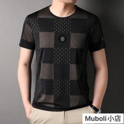 新款短袖t恤男款冰絲針織衫透氣薄款男裝POLO衫來圖可定 短袖上衣男 男生T恤 短t 素t 運動健身 排汗衫 歷史價格詳細信息