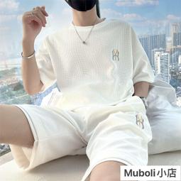 華夫格男士休閒短袖長褲套裝 歷史價格詳細信息