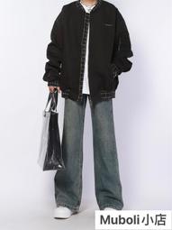 媽個雞媽 韓國ins四季百搭潮流水洗直筒寬褲寬鬆長褲牛仔褲男女 歷史價格詳細信息