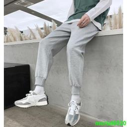 運動褲男褲子春夏款純棉男士大碼直筒寬鬆休閒長褲彈力純灰色衛褲 歷史價格詳細信息