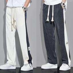 褲子男春季新款條紋牛仔褲男士大碼寬松哈倫褲男韓版束腳潮款 歷史價格詳細信息