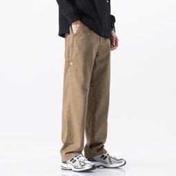 直筒工裝褲子男秋季新款日系Cityboy休閒胖子寬鬆大尺碼潮流九分褲 歷史價格詳細信息