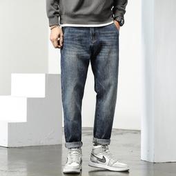 秋季牛仔褲男寬鬆大碼日系哈倫褲男士青年韓版潮彈力修身小腳長褲 歷史價格詳細信息