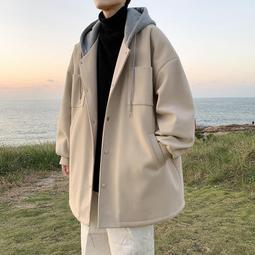 2022秋冬季新款風衣男翻領中長款高級感休閒大衣男士外套商務男裝-时尚男装 歷史價格詳細信息