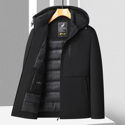 中老年父裝羽絨服男中長款加厚男士派剋大衣新款冬季商務外套加大碼RZE2 歷史價格詳細信息