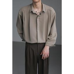 高級感純色長袖 男士襯衫  商務襯衫 青年港風 修身襯衣 百搭 職業白襯衣 歷史價格詳細信息