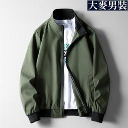 男外套 外套防風外套 薄外套 運動風衣外套 彈力外套韓版中年男裝薄款爸爸裝休閒夾克男士加絨加厚款棒球領外套大尺碼外~潮男服飾 歷史價格詳細信息