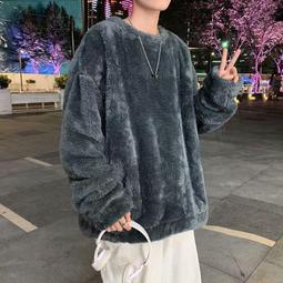 羊羔絨長袖衛衣男士秋冬季美式ins潮牌情侶裝棋盤格外套帥氣上衣-潮流好物 歷史價格詳細信息