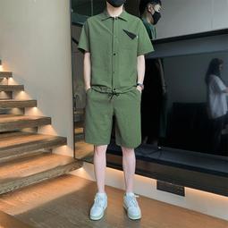 2024夏季新款運動套裝男高級感無痕冰絲輕熟休閑男士短袖長褲一套 男短袖t 男裝 歷史價格詳細信息