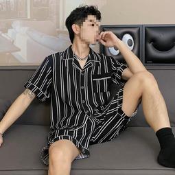 男士睡衣夏天青少年睡衣男初中學純棉短袖薄款套裝大童45歲家居服ur outh Pajas虎虎男裝 歷史價格詳細信息