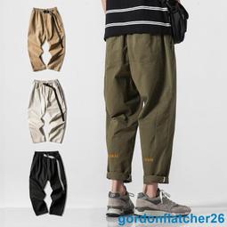 Qoversize褲子男大尺碼冰絲寬褲中國風龍紋暗印肥佬蘿蔔九分燈籠褲 歷史價格詳細信息