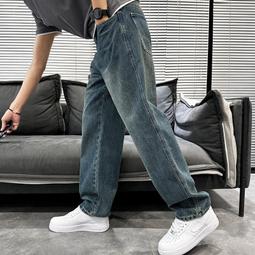 男牛仔褲闊腿春秋寬鬆潮牌vibe風高街褲子男款休閒復古嘻哈直筒褲 歷史價格詳細信息
