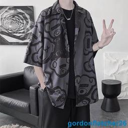 滿版不規則短袖襯衫 花襯衫 人 物 短袖 寬鬆襯衫 百搭 日式 襯衫 短袖 滿版男生衣著(JH1164)【壹號站】 歷史價格詳細信息
