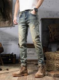 2024新款四季牛仔褲男士彈力修身休閒輕商務彈性牛仔褲長褲子男士 歷史價格詳細信息