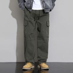 美式純棉直筒工裝褲男秋季寬鬆潮牌多口袋大尺碼褲子男生潮流休閒褲 歷史價格詳細信息