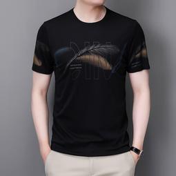 夏季新款休閒男裝寬鬆T桖圓領男士T恤加肥加大碼短袖男士半袖男性衣服上衣T恤男裝休閒服裝-正正男裝 歷史價格詳細信息