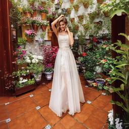 吊帶禮服裙女宴會2021新款星空夢幻主持人長款生日晚禮服氣質 歷史價格詳細信息