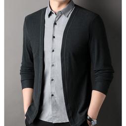 【秋冬新品】假兩件長袖襯衫男 修身韓版襯衫男 小眾個性拼接撞色上衣男 男襯衣 仿牛仔工裝長袖衫 305 歷史價格詳細信息