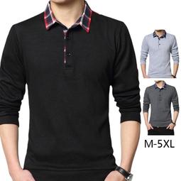 ????男裝長袖T恤春秋季翻領大碼純棉中年男士針織打底衫爸爸 polo衫男 工作服 長袖上衣 T恤男 襯-滿599免運 歷史價格詳細信息
