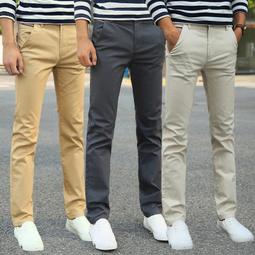 春季純棉褲子男士新款休閒長褲彈力九分褲韓版修身直筒小腳西裝褲 歷史價格詳細信息