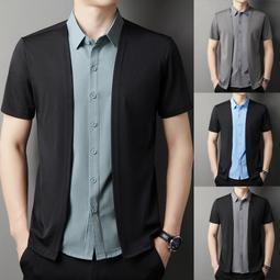 短袖襯衫男 上衣 男襯衫短袖  短袖上衣 潮男衣服亞麻短袖男T恤夏季寬鬆薄款中國風體恤中式複古男裝立領棉【滿299元發貨】 歷史價格詳細信息