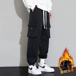 九分休閒褲男秋冬厚款2023新款潮牌潮流運動百搭純色透氣速腳長褲 歷史價格詳細信息