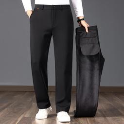 西褲男秋冬季新款加絨加厚休閑長褲男生潮牌修身小腳直筒西裝褲子 歷史價格詳細信息